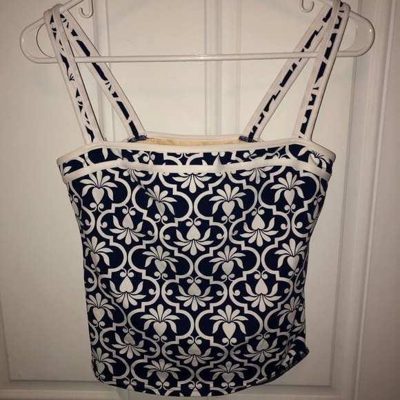 Lands' End Other - Lands End Size 8 Tankini Top Blue White Print